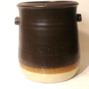 Swedish Pottery Krummarkeri Brown Ceramic Kitchen Utencils Jar Vase